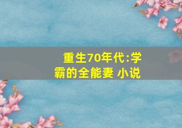 重生70年代:学霸的全能妻 小说